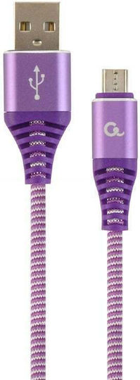 Gembird Regular USB 2.0 to micro USB Cable Μωβ 2m (CC-USB2B-AMMBM-2M-PW)
