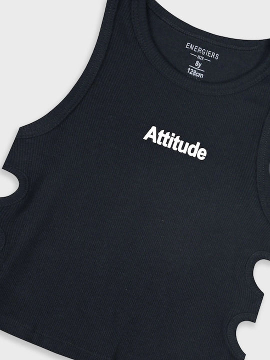 Kids Sleeveless Black Blouse
