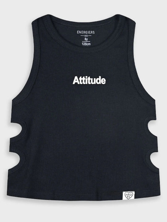 Kids Sleeveless Black Blouse