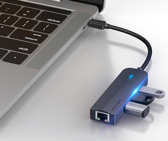 Vention Hub 3 Θυρών USB 2.0 με σύνδεση USB-C