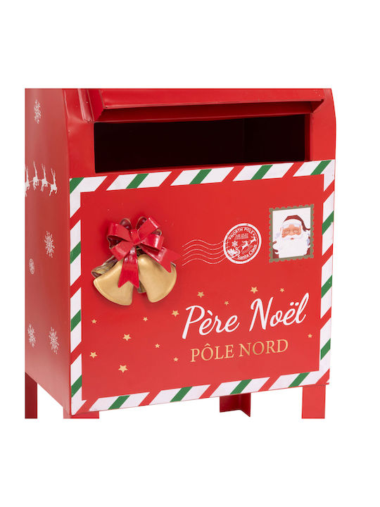 Christmas Metal Figure Mailbox Red Height 36.8cm
