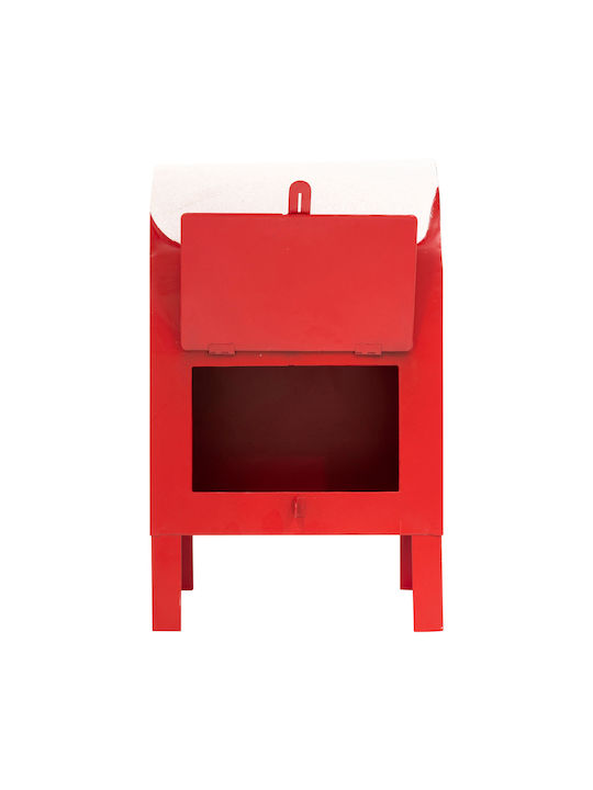 Christmas Metal Figure Mailbox Red Height 36.8cm