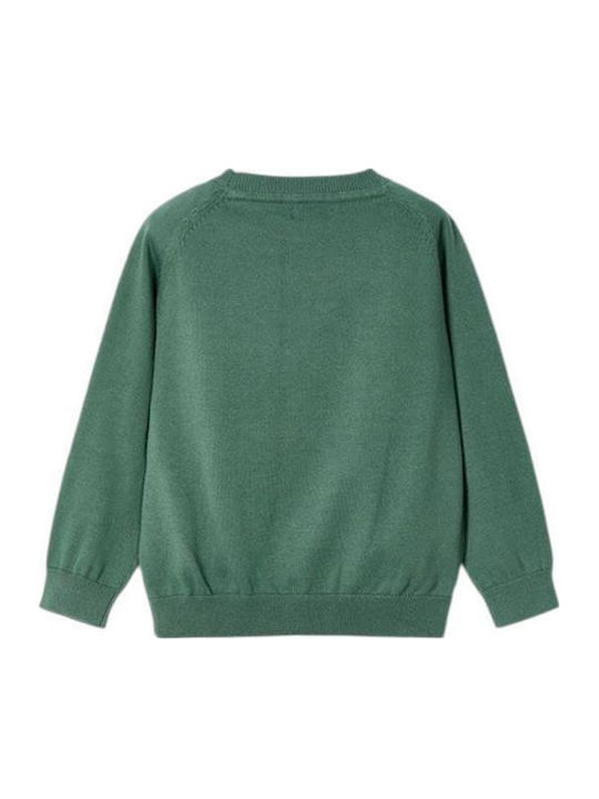 Kinderpullover Langarm Grün Basic