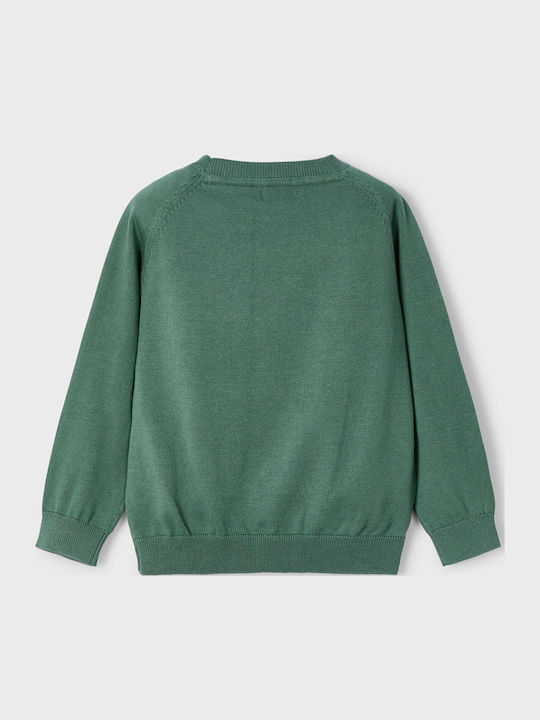Kinderpullover Langarm Grün Basic