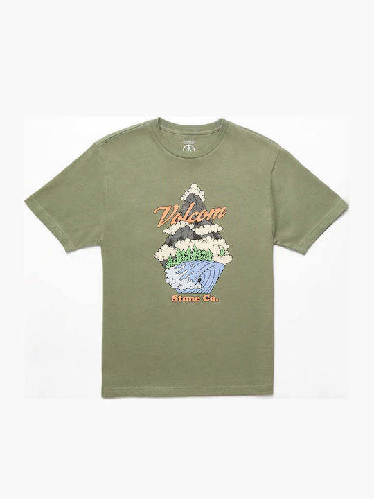 Παιδική Μπλούζα Κοντομάνικη Light Olive