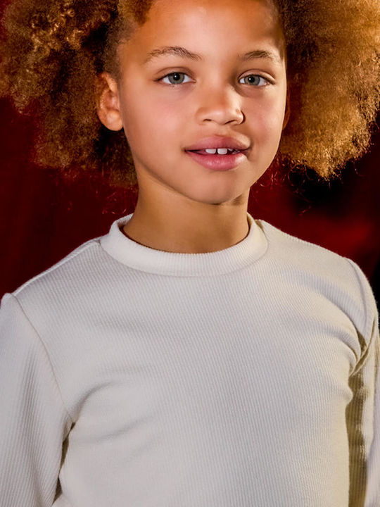 Kids' Shirt Long Sleeve Beige