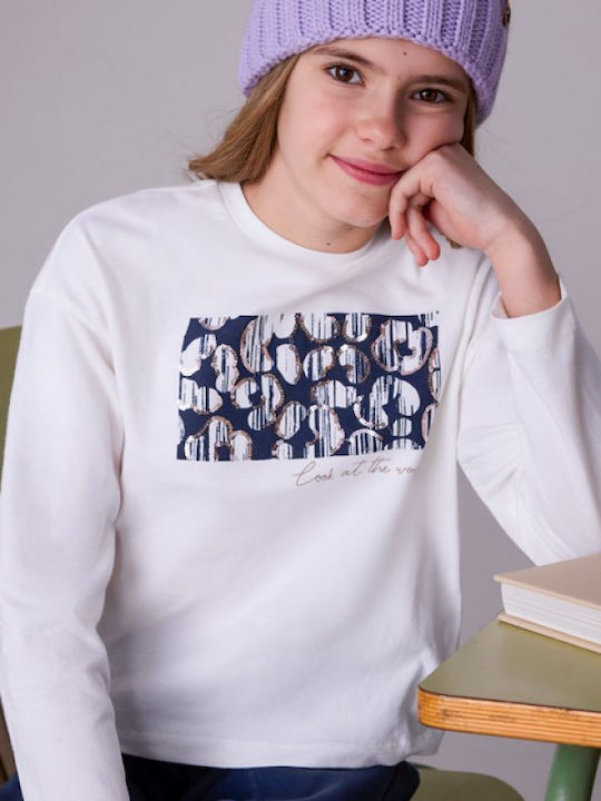 Kids' Shirt Long Sleeve Beige-stone