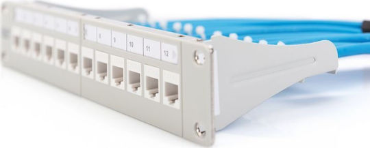 Digitus Keystone Patch Panel für Rack 1U 10" 12 Ports Gray