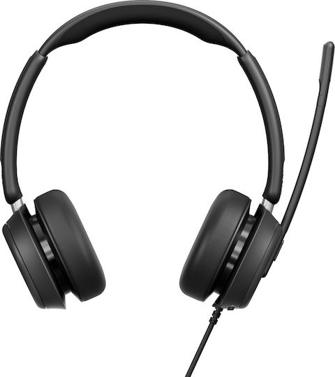 Epos IMPACT 860 UC DUO Auf dem Ohr Multimedia-Headsets mit Mikrofon und Verbindung USB-A / USB-C in Schwarz Farbe