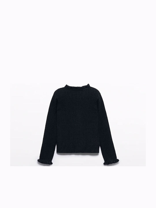 Kids Long-Sleeved Black Blouse