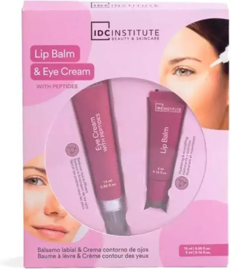 IDC Institute Lip Balm & Eye Cream Σετ Περιποίησης για Λάμψη 2τμχ