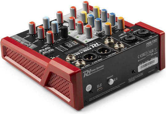 Power Dynamics PDM-Y401 SOCON466 Analog Console 4 Channels with Phantom Power & 2 XLR Inputs & Bluetooth