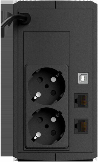 NJOY Keen 600 UPS Line-Interactive 600VA 360W с 2 Schuko Гнезда