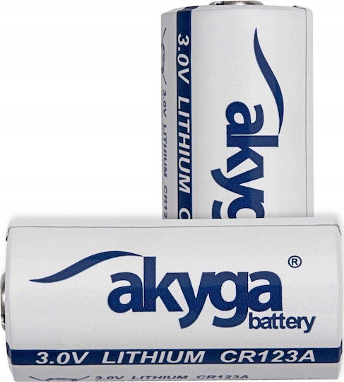 Akyga 1500mah Μπαταρία Λιθίου CR123A 3V Μιας Χρήσης (Long Life) 1τμχ