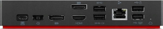 Lenovo ThinkPad Universal Dock / USB-C Docking Station με HDMI/DisplayPort 4K Ethernet Μαύρο