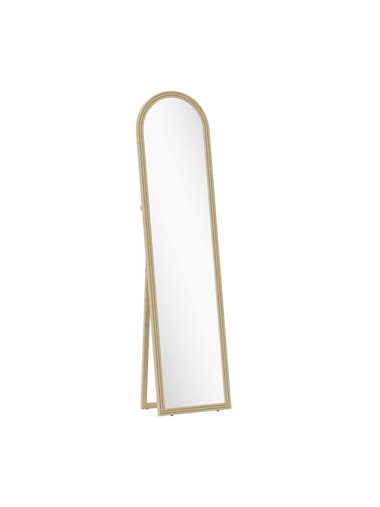 HomCom Καθρέπτης με Μπεζ Πλαστικό Πλαίσιο 160x40cm