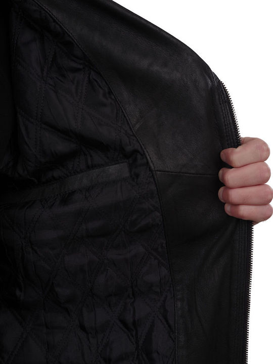 Oscar Vintage Lederjacke Jacke Schwarz