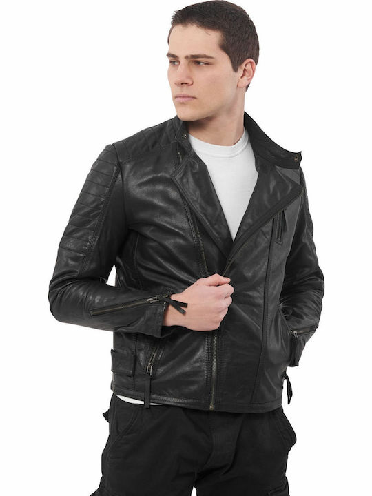 Charlie Suc Buffalo Leather Jacket Biker Black