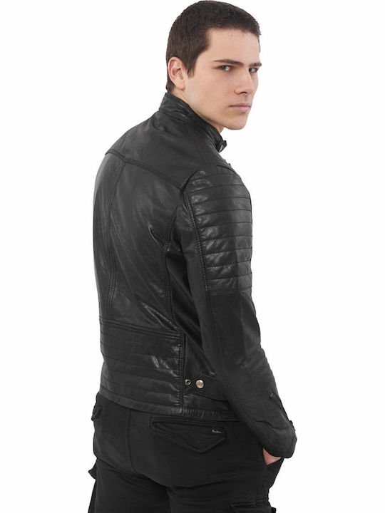 Charlie Suc Buffalo Leather Jacket Biker Black