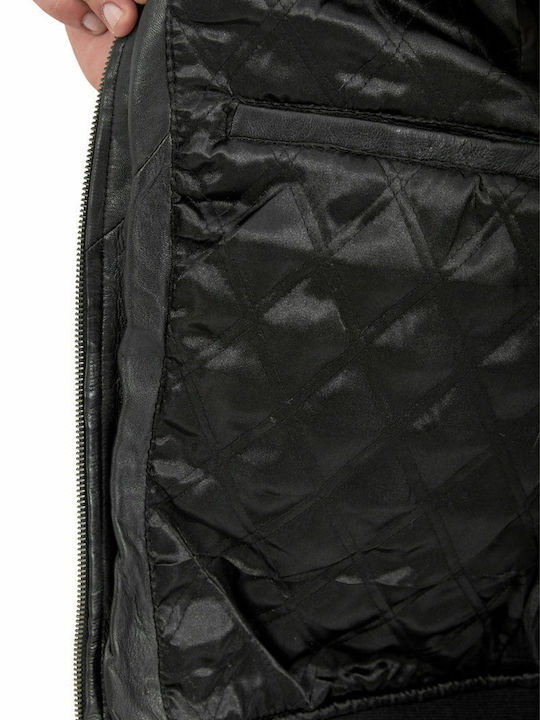 Juliet Sheep Leather Jacket Black