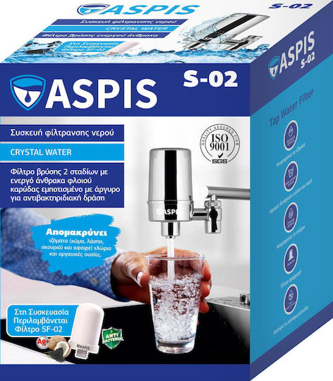 ASPIS S-02 Faucet Mount Water Filter Activated Carbon