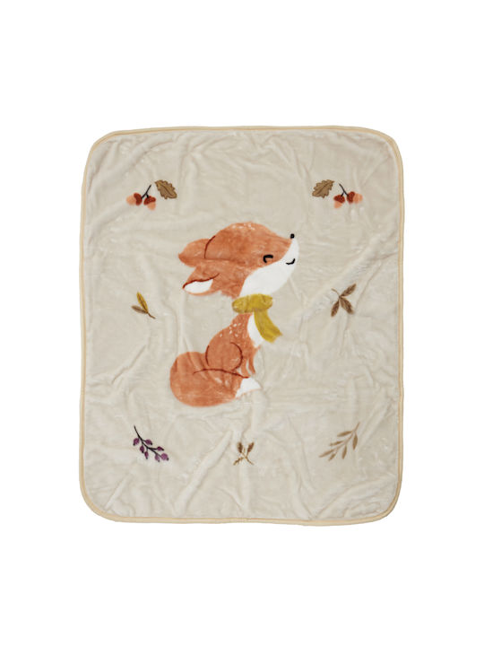 Das Home Decke Kinderbett Samt Beige 110x140cm