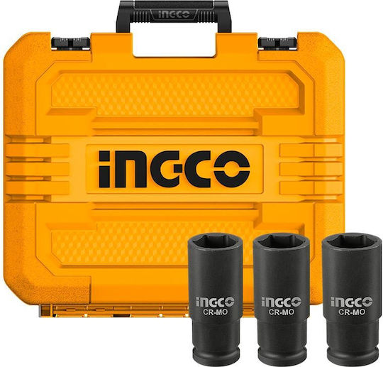 Ingco Brushless Impact Wrench Battery 20V 2x4Ah with Socket 1/2"
