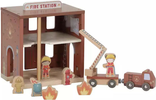 Little Dutch Fire Station Vehicle Wooden for 24+ Months