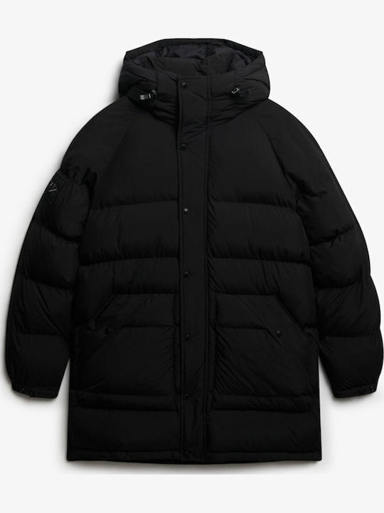 Longline Χειμωνιάτικο Μπουφάν Puffer Jet Black