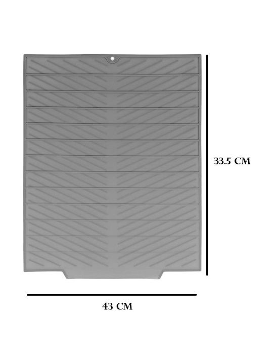 Silikon Trocknungsfläche Grau 43x33.5cm