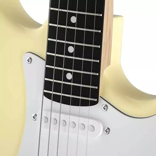 Donner Set Chitară Electrică Stratocaster Albă cu Husă