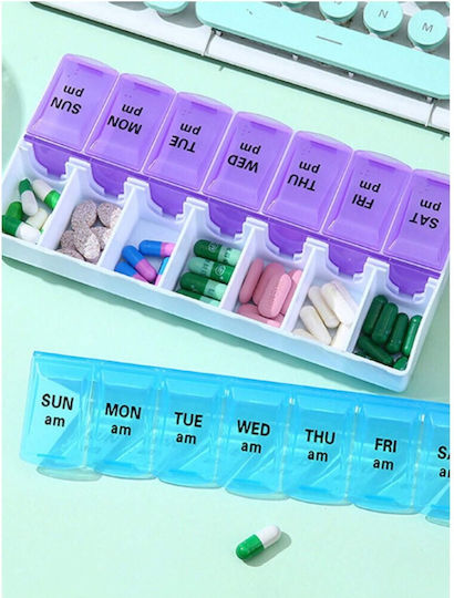 Organizator De Pastile Plastic Cu 14 Compartimente 5omo90