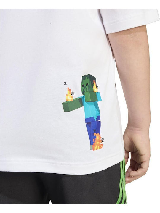 Tricou Pentru Copii Alb Minecraft Tee