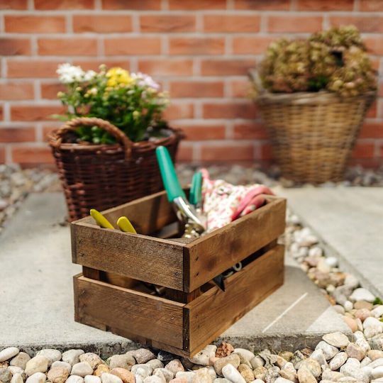 Creative Decorative Wooden Box Brown 30 X 20 X 15 Cm Natural Wooden Box Perfect Storage Gift Decoration Diy Documents Tools Toys