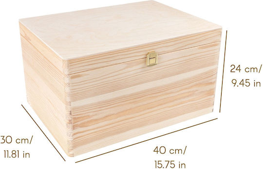 Creative Декоративна кутия Дърво 40x30x24см 1бр
