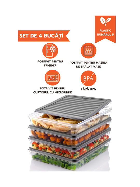 Plastic Transparent Lunch Box 2.4lt