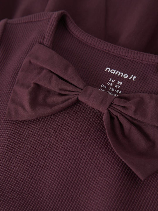 Kinderkleid Langärmelig Bordeaux