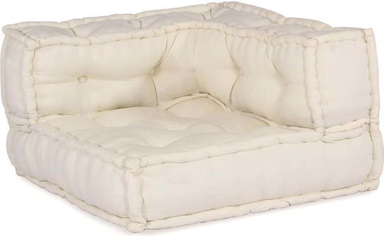 Bean Bag Sofa Poof Cream 70x70x56cm