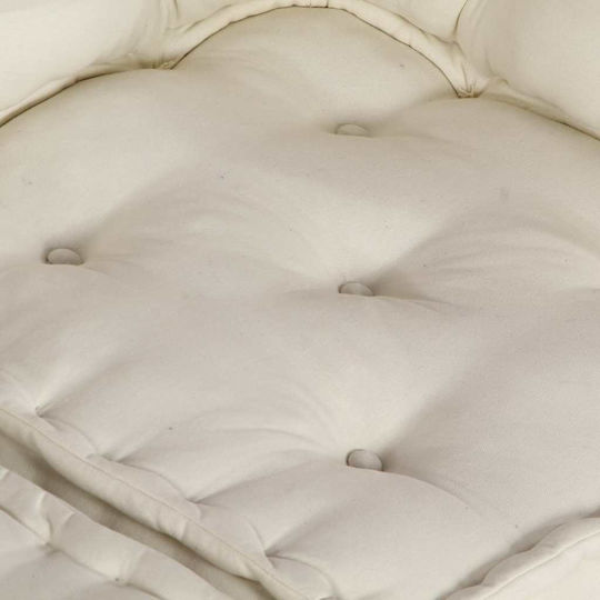 Bean Bag Chair Bolster Waterproof Ecru 140x70x36cm