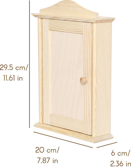 Creative Wall Key Holder Wooden 20x6x29.5cm