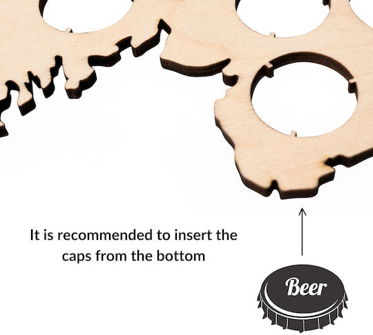 Creative Wooden Germany Map Beer Caps 32.5 X 44 X 0.5 Cm Map Collecting 64 Bottle Caps Handmade Wall Decoration Gift Beer Bar Lovers