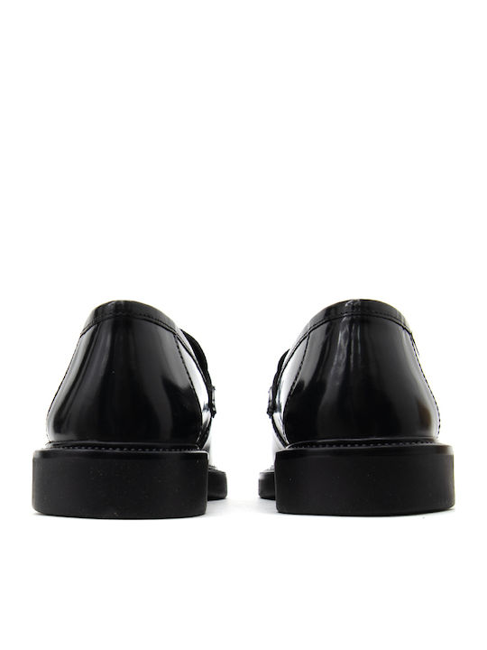 Huddles Patent Lackleder Damen Mokassins in Schwarz Farbe