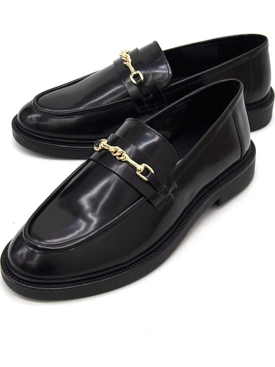 Huddles Patent Lackleder Damen Mokassins in Schwarz Farbe