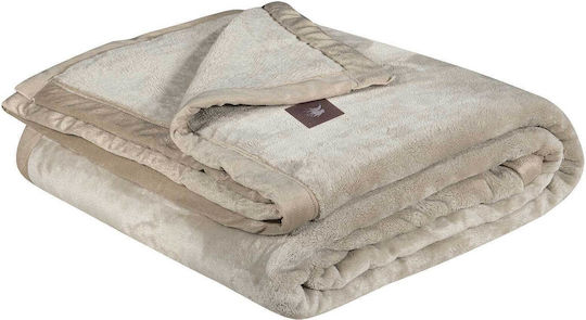 Greenwich Polo Club 3972 Κουβέρτα Βελουτέ Υπέρδιπλη 240x250εκ. Taupe