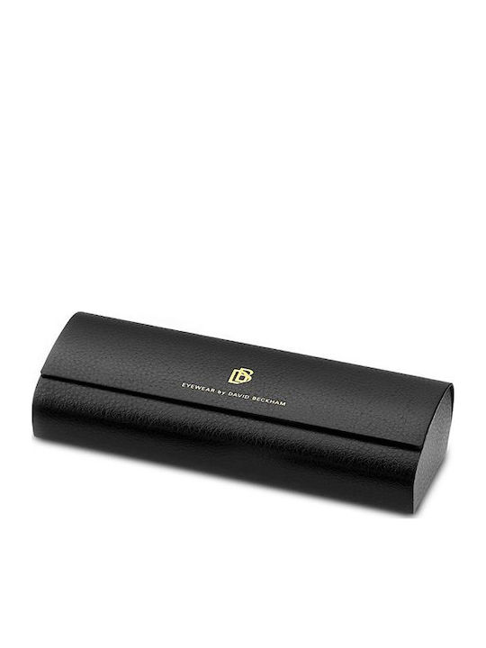 David Beckham Unisex Sunglasses with Gold Metal Frame and Green Lens