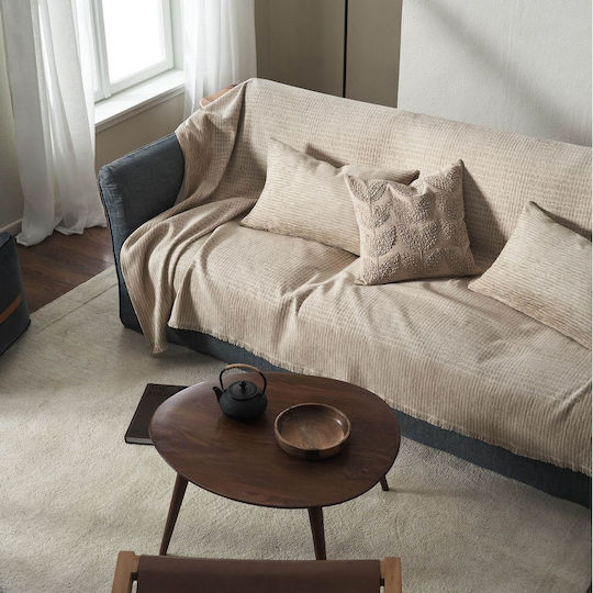 Gofis Home Meadow Рихтари Фотьойл Жакард 180x180см Meadow Бежов 160/06