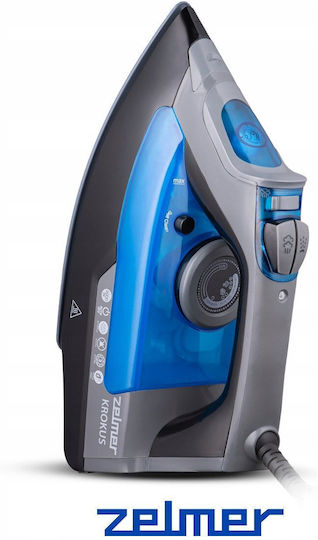 Zelmer Steam Iron 3000W with Ceramic Plate and Continuous Steam Supply 40g/min
