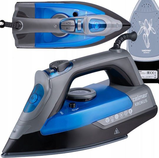 Zelmer Steam Iron 3000W with Ceramic Plate and Continuous Steam Supply 40g/min