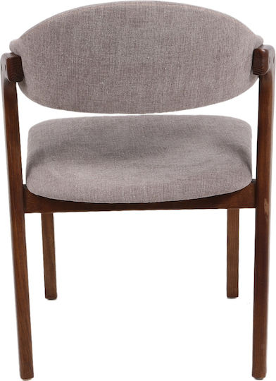 Ismene Dining Room Wooden Chair Grey/walnut 52.5x56x83cm