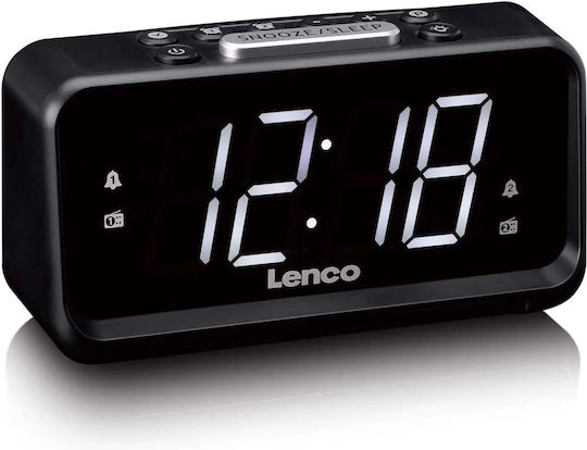 Lenco Tischuhr Digital Schwarz CR-28BK
